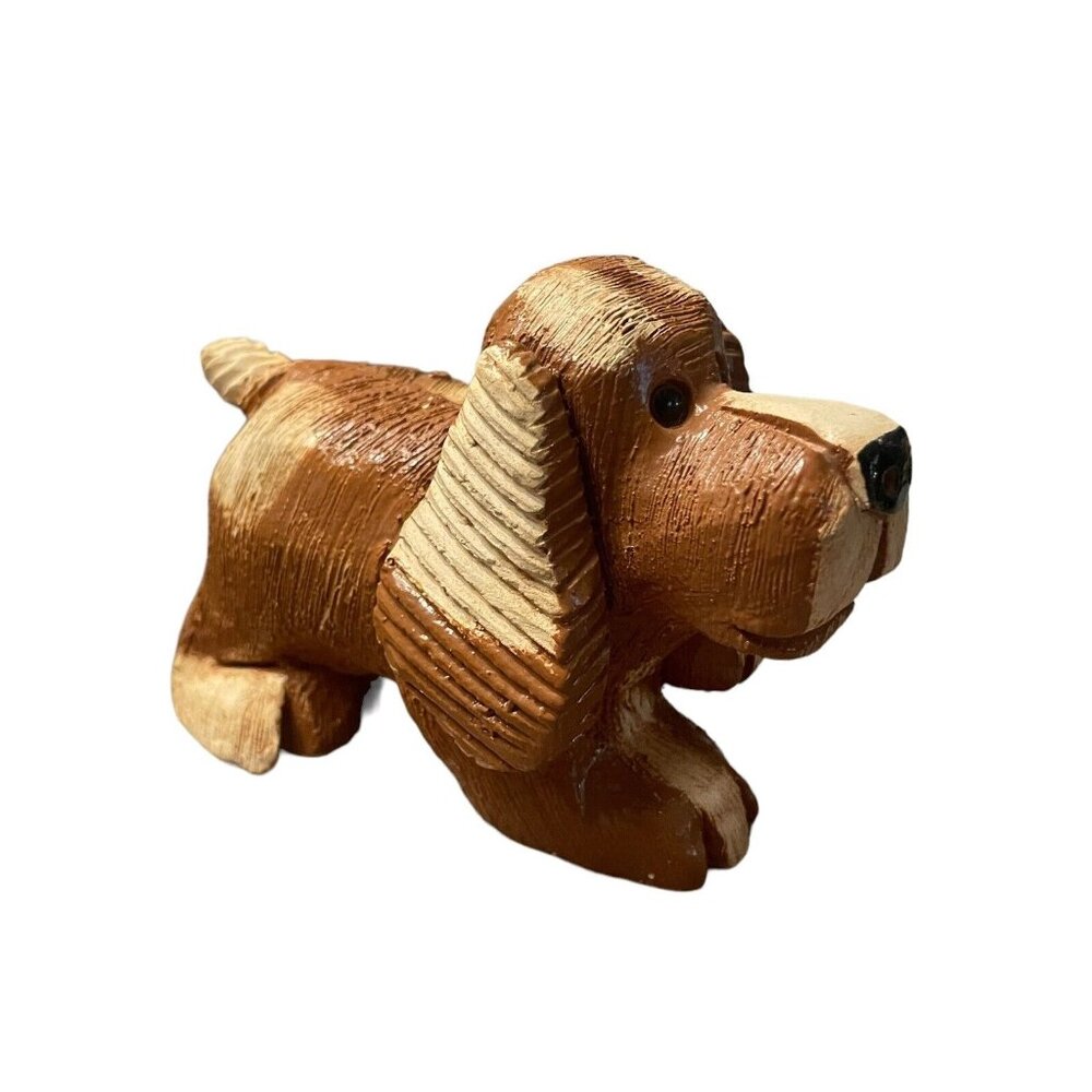 Artesania Rinconada Hound Dog Figurine Handmade Uruguay Ceramic Retired VTG